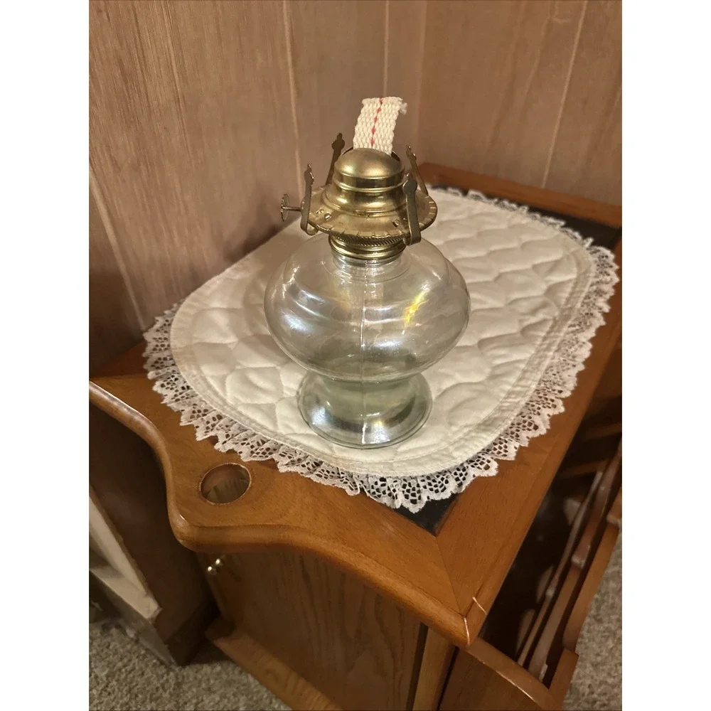 Vintage Iridescent Clear Glass 6